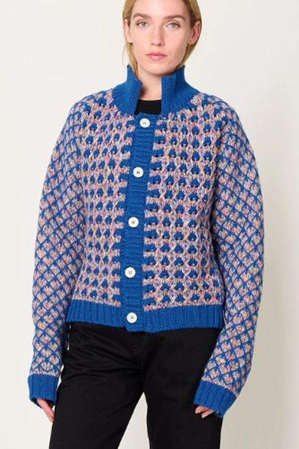 Henrik Vibskov Kimchi Cardigan - Blue Party