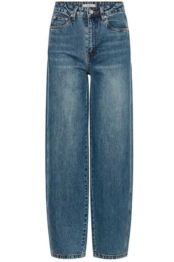 Gestuz Melu HW Barrel Jean - Classic Mid Blue