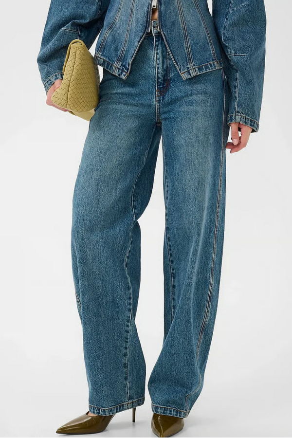 Gestuz Melu HW Barrel Jean - Classic Mid Blue