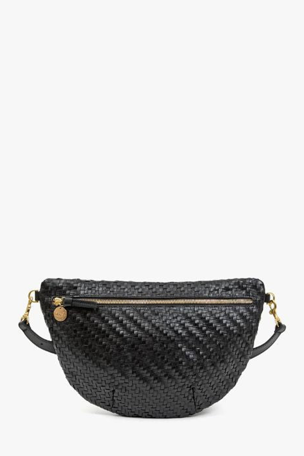 Clare V. Grande Fanny Woven Zig Zag Bag
