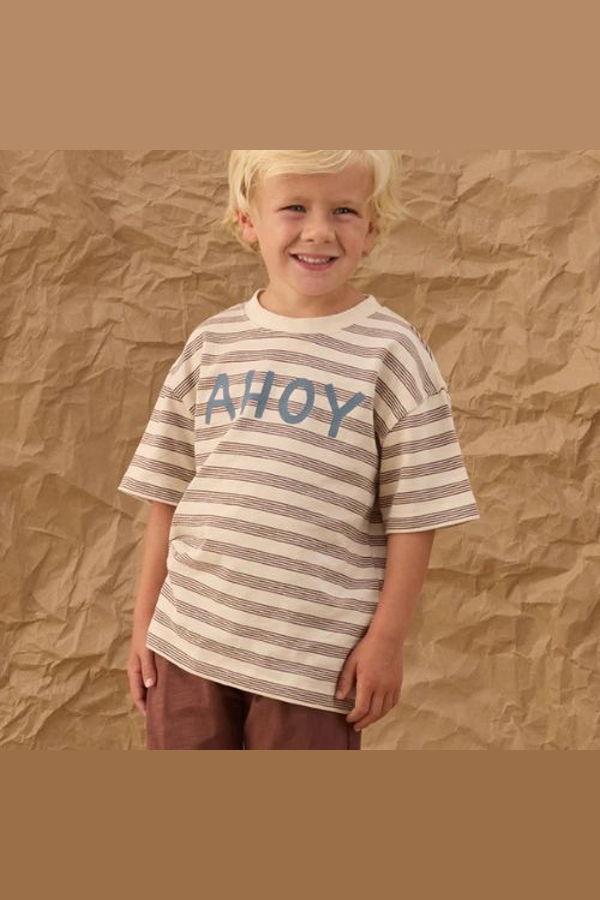 KIDS Rylee + Cru Relaxed Tee Ahoy - Brown