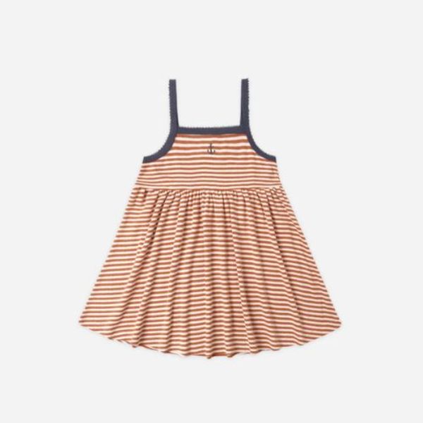KIDS Rylee + Cru Lea Dress - Poppy Stripe