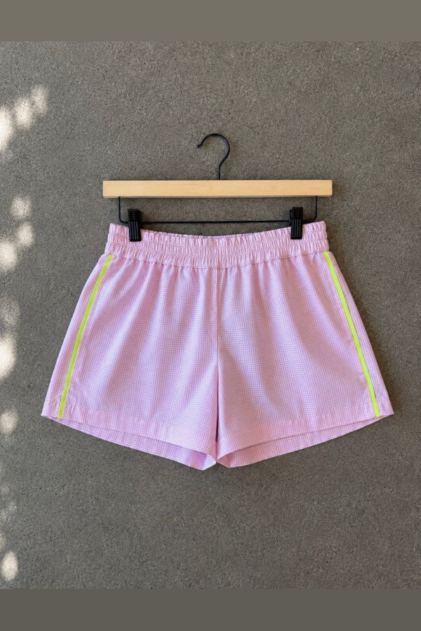 WAVEKELLY Upcycled Boxer Short With Piping