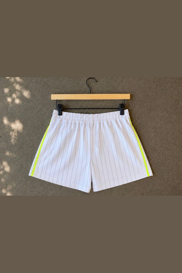 WAVEKELLY Upcycled Boxer Short With Piping