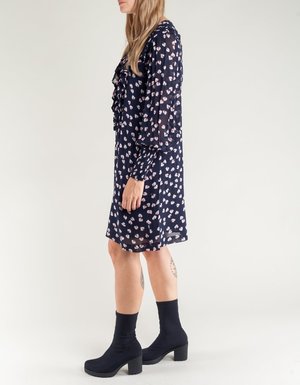 ganni rometty georgette mini dress