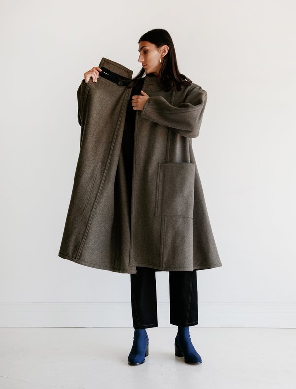 lemaire wrapover coat