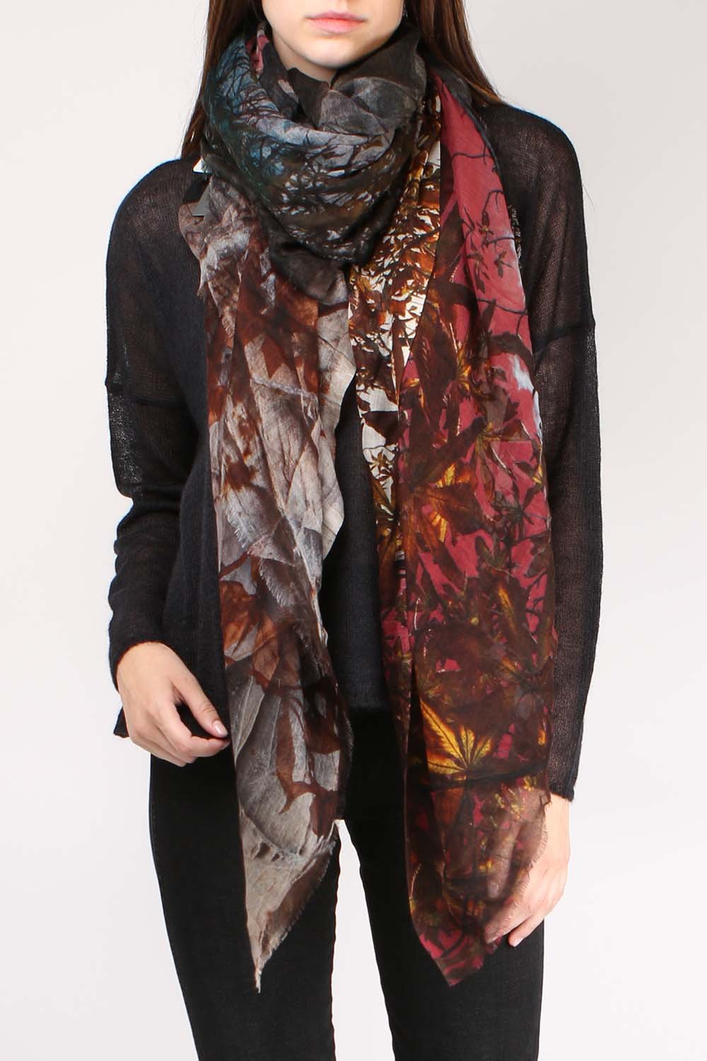Faliero Sarti 'Susette’ scarf Faliero Sarti Leaves Scarf | Garmentory