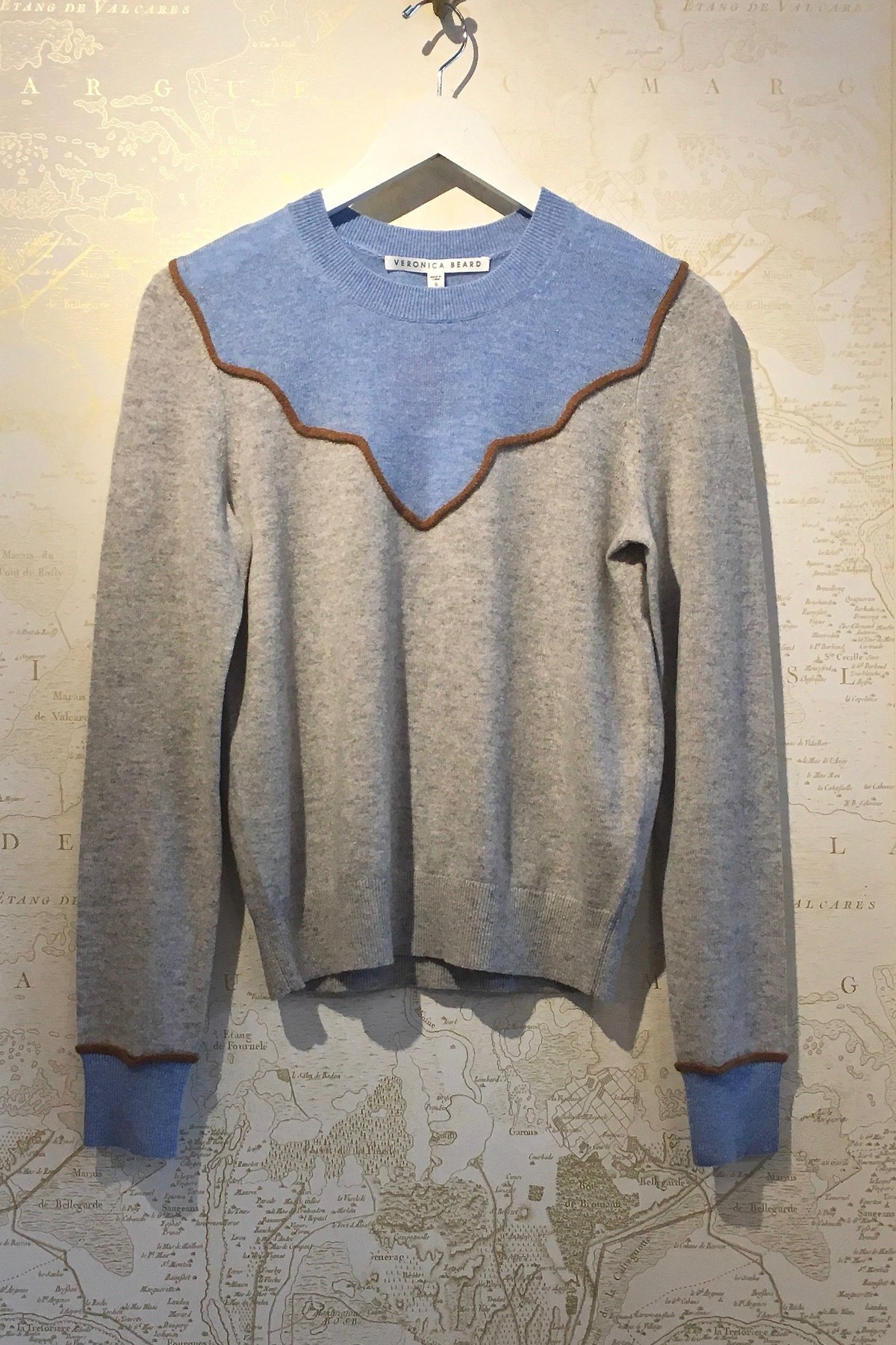 Veronica Beard Atty Cashmere Colour Block Knit Sweater - Main Image