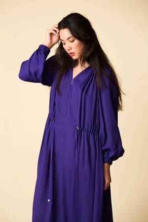 tibi drawstring dress