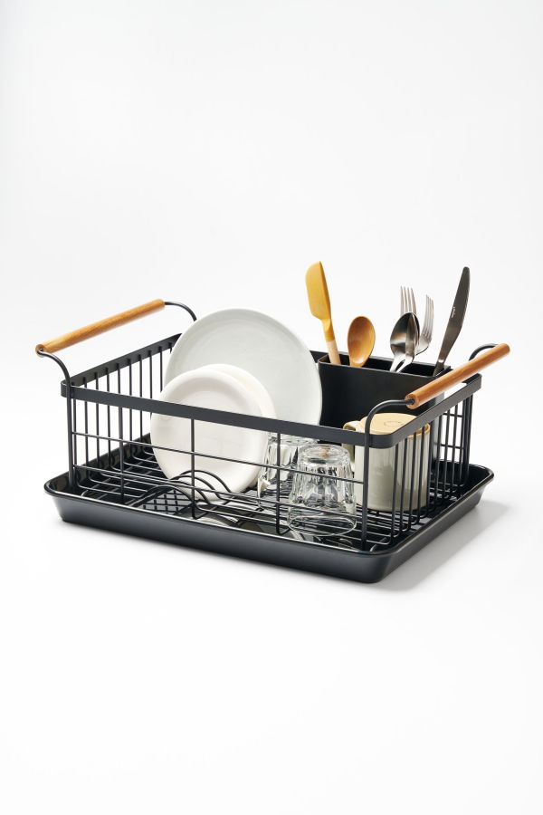 Yamazaki Home Dish Rack - Steel + Wood