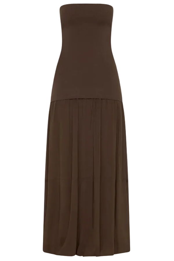 St. Agni Strapless Balloon Hem Dress