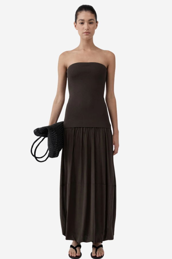 St. Agni Strapless Balloon Hem Dress