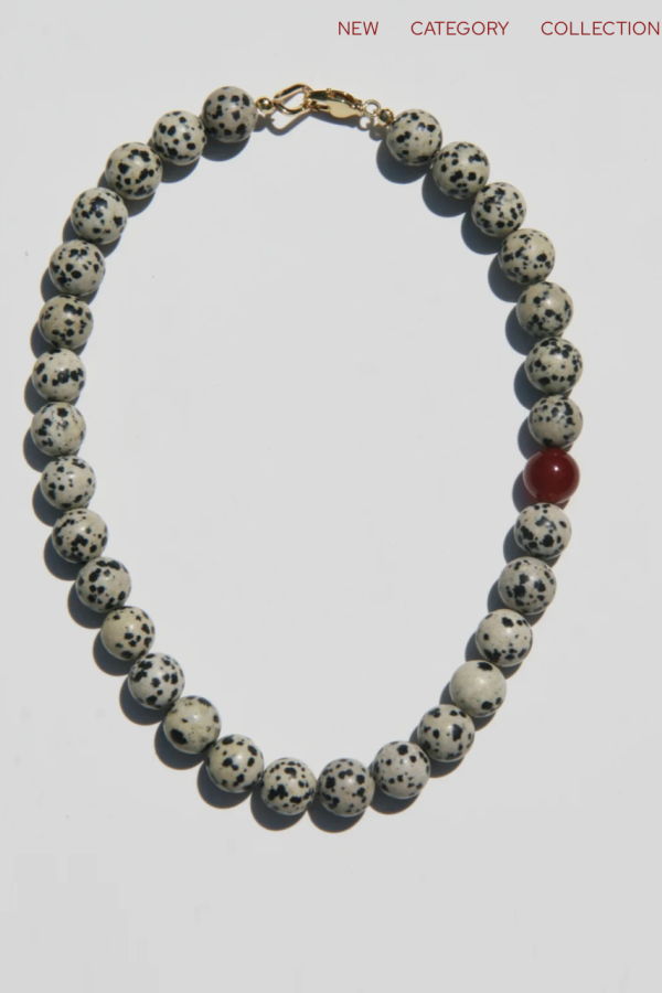By Orly Poppy Dalmatian Necklace