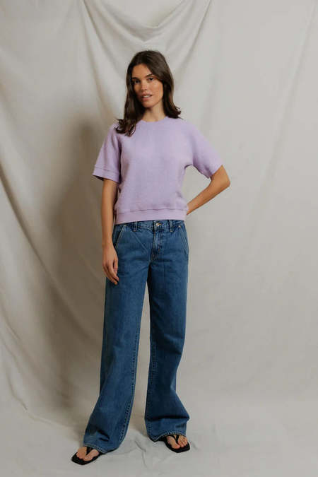 Taiga Takahashi Silk LOT. 505 V-Neck Sweater - Navy | Garmentory