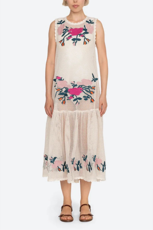 Sea NY Carmella Midi Dress - Cream