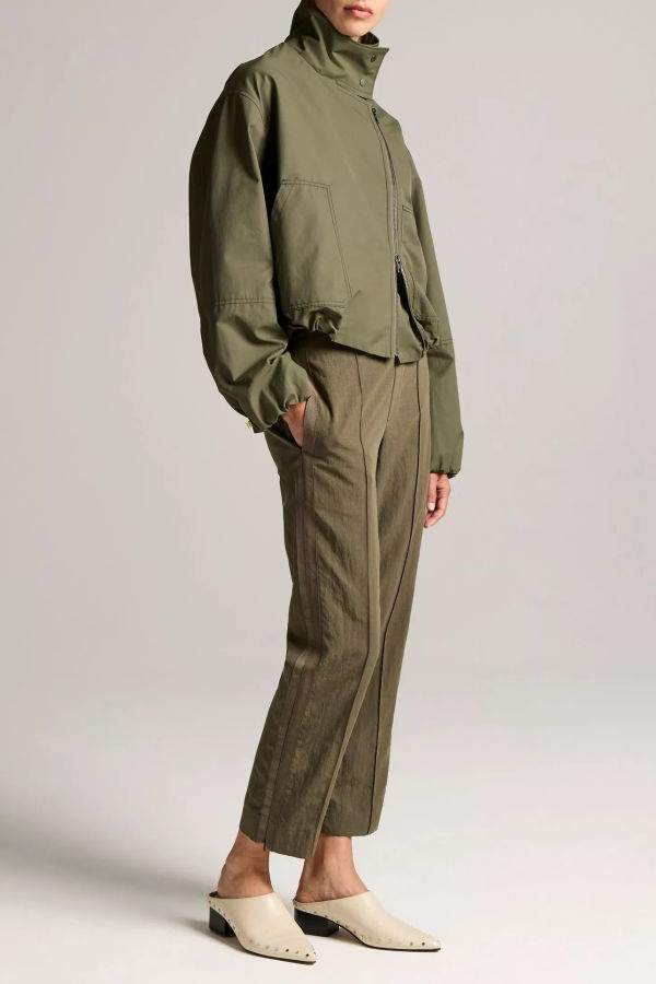 VINCE Grace Side-Strap Mid-Rise Pull-On Pant
