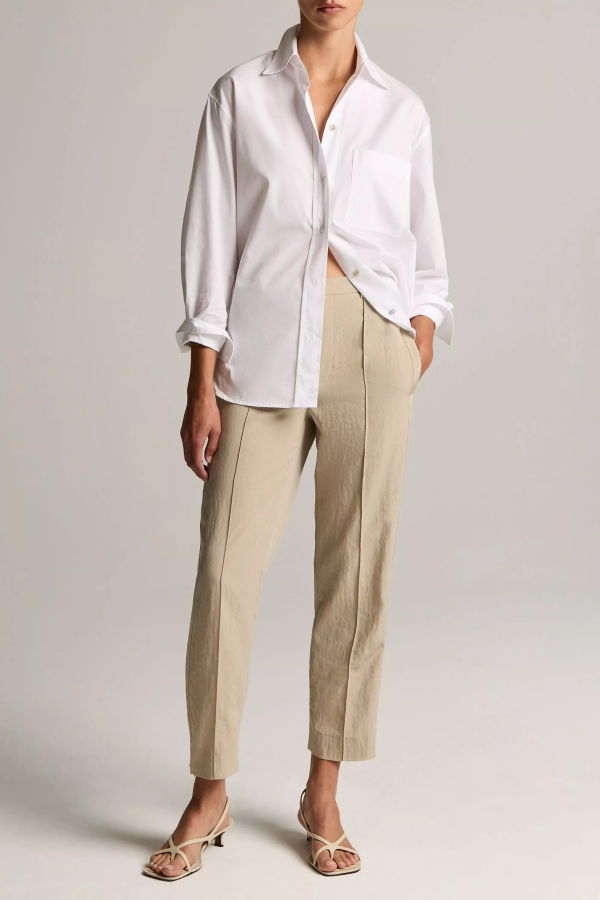VINCE Grace Side-Strap Mid-Rise Pull-On Pant