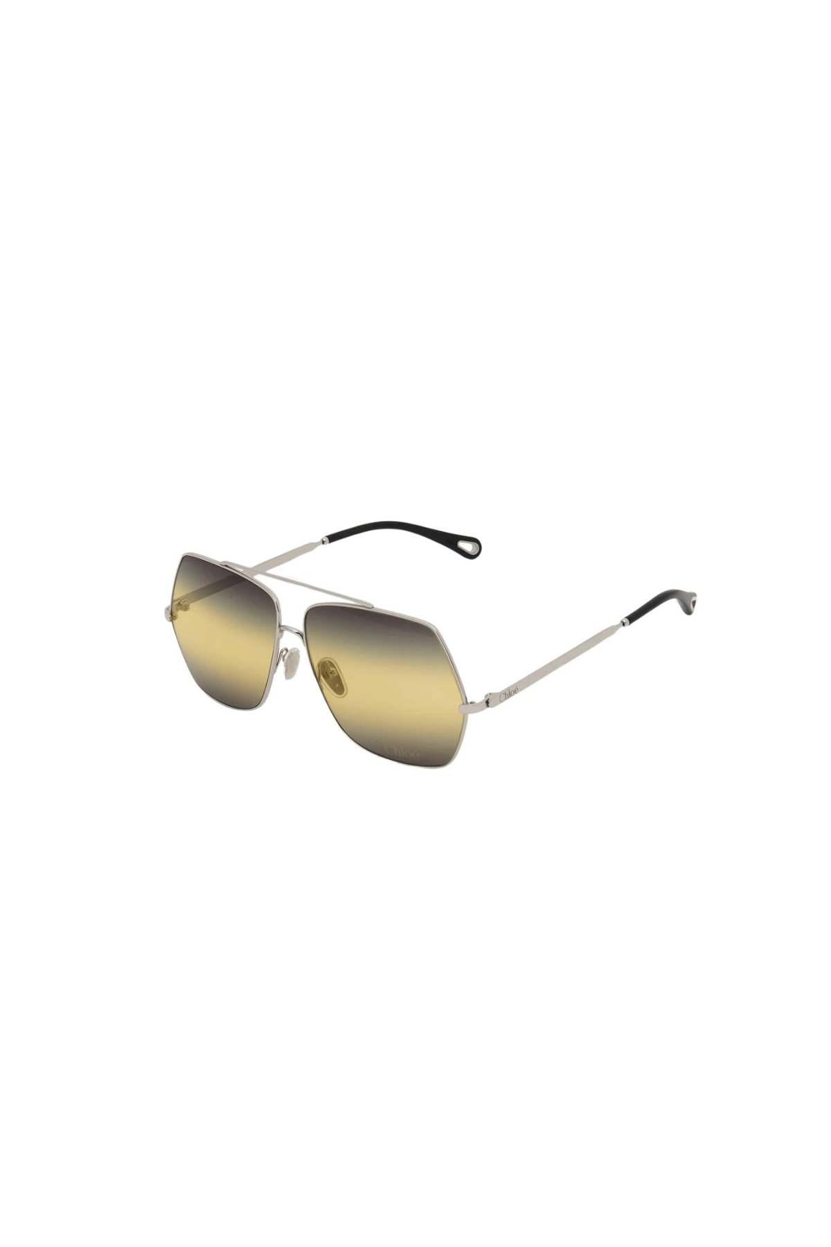 Chloé Aly Sunglasses - Silver/Gradient Green - Image 2 of 7