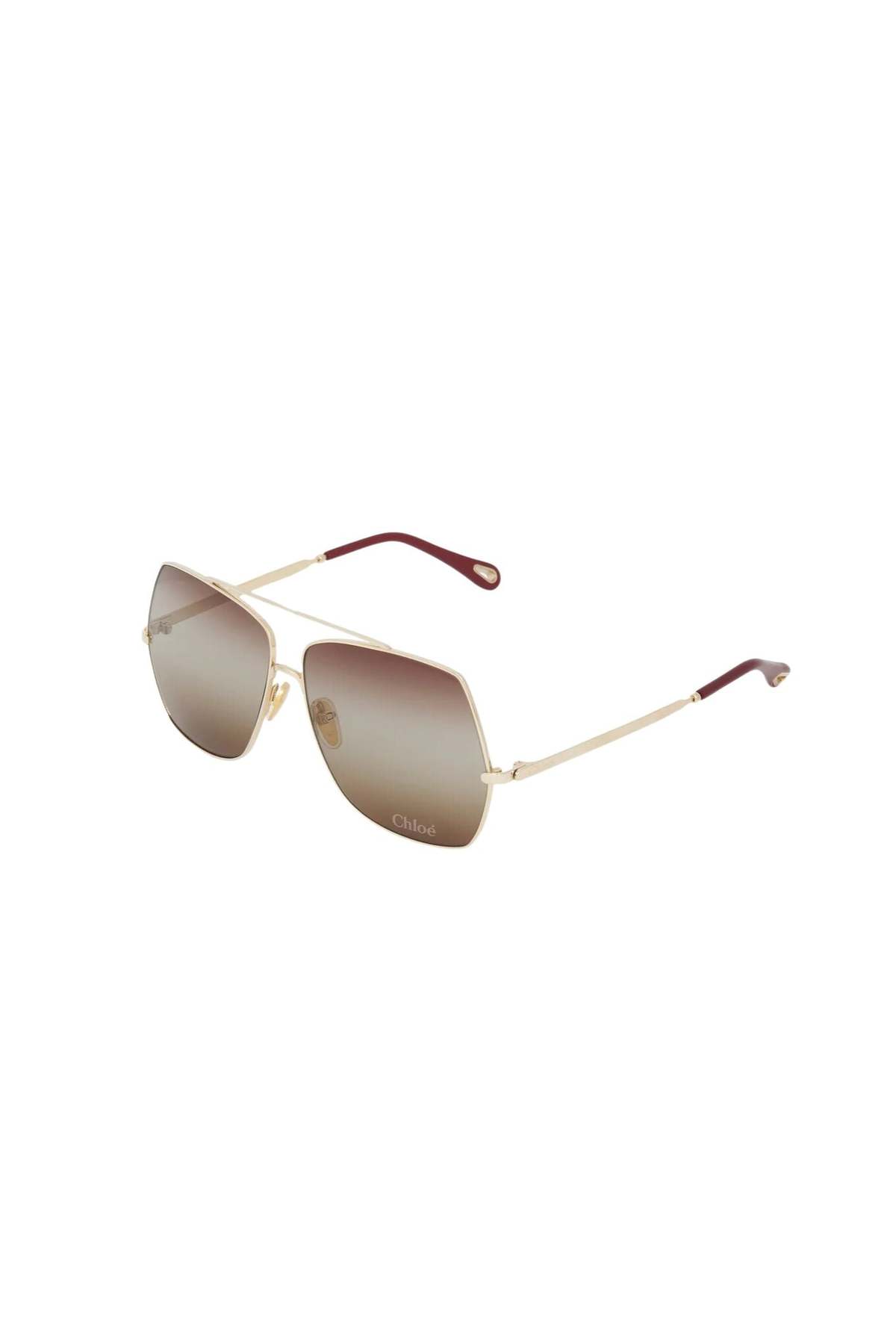 Chloé Aly Sunglasses - Gold/Gradient Brown - Image 2 of 6