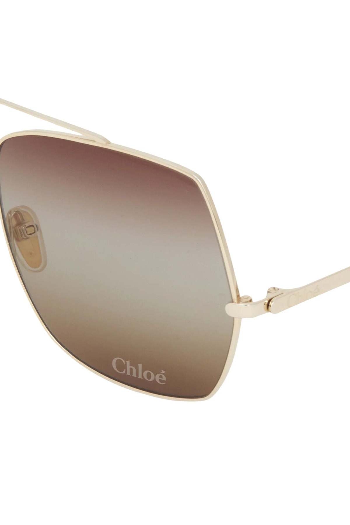 Chloé Aly Sunglasses - Gold/Gradient Brown - Image 4 of 6