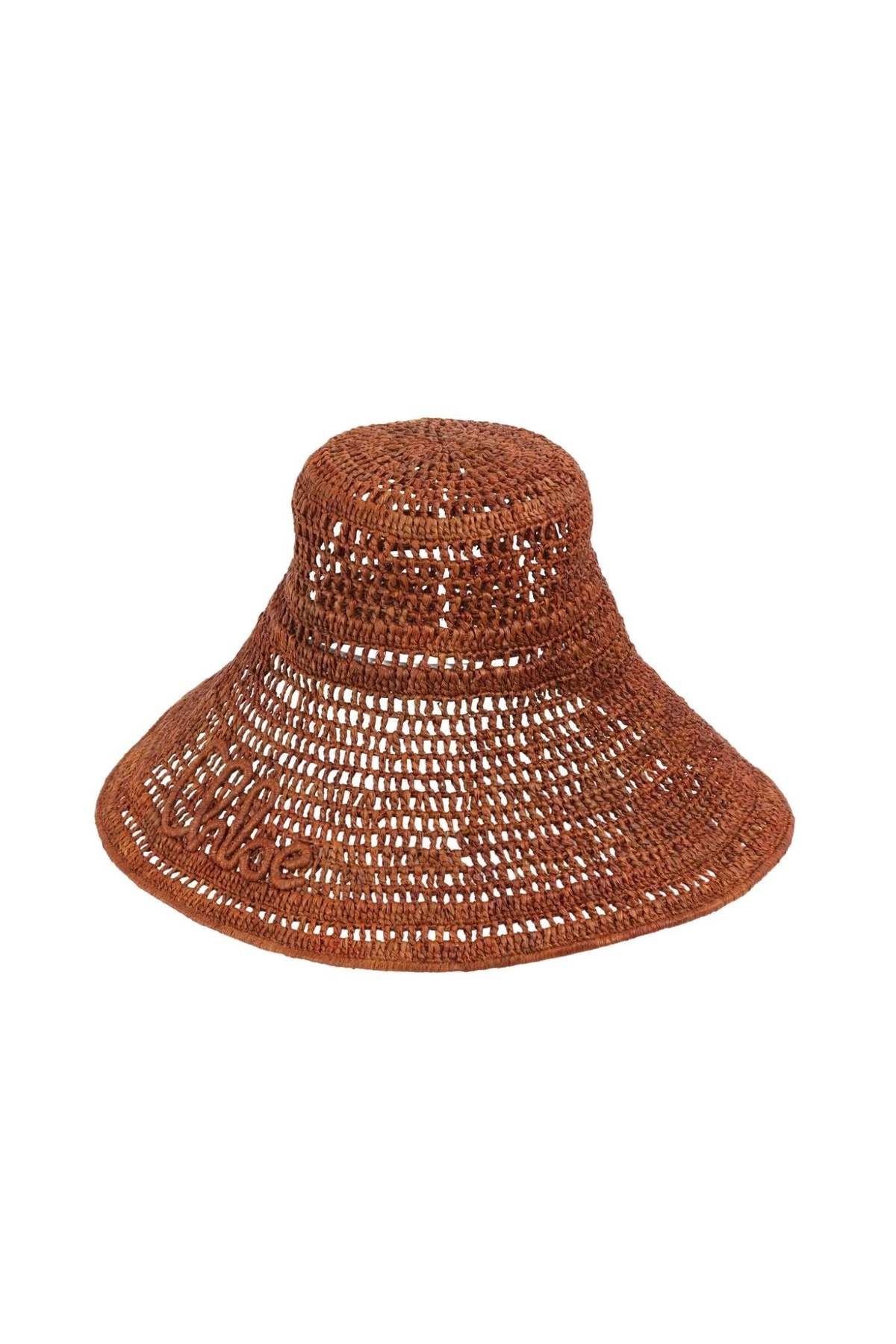 Chloé Capeline Raffia Hat - Clay Brown - Image 1 of 5