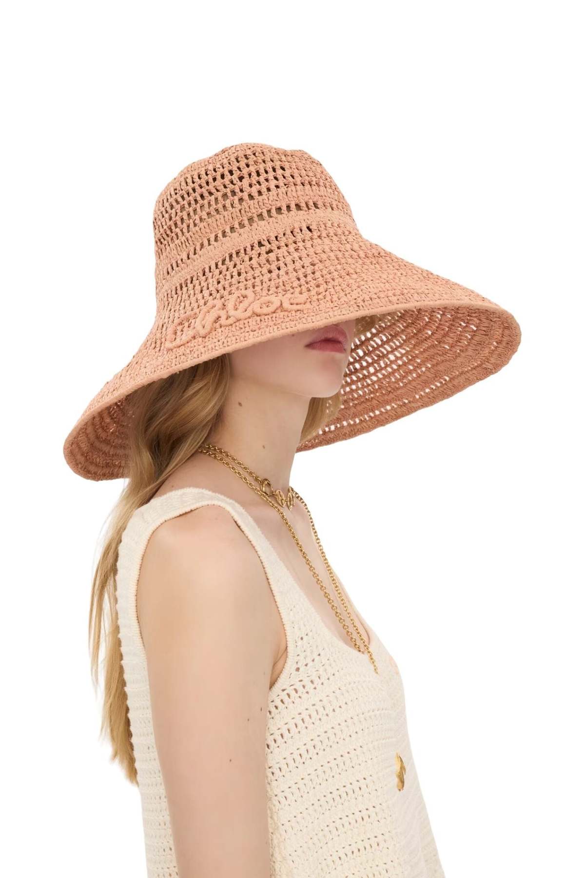 Chloé Capeline Raffia Hat - Summery Beige - Image 4 of 5