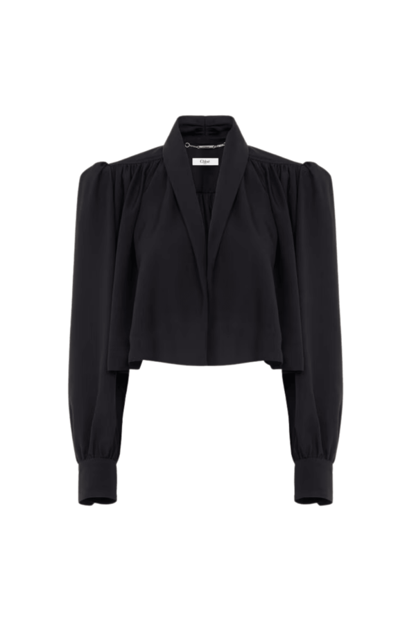 Chlo Jacket in Viscose Faille - Black