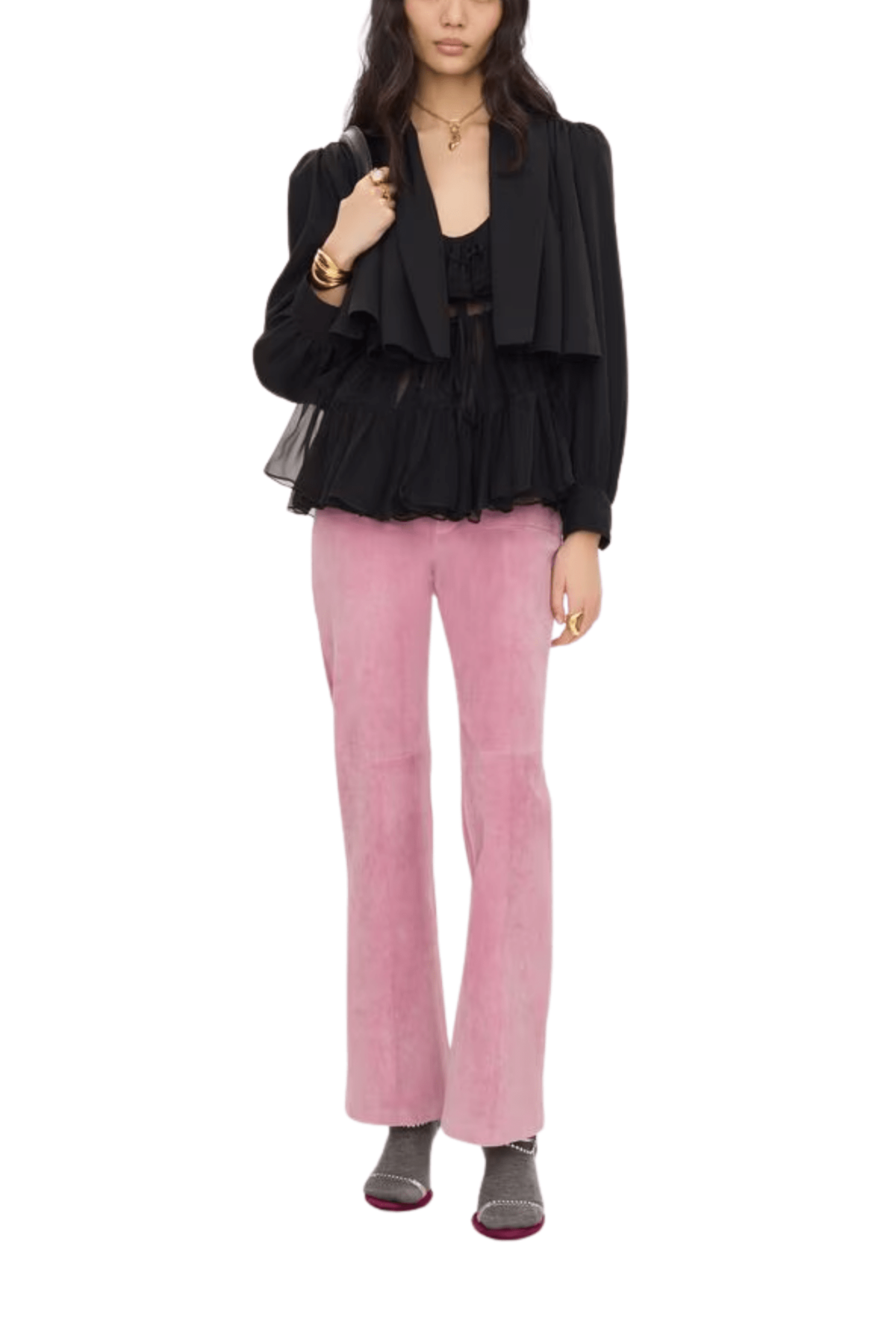 Chloé Jacket in Viscose Faille - Black - Image 2 of 7