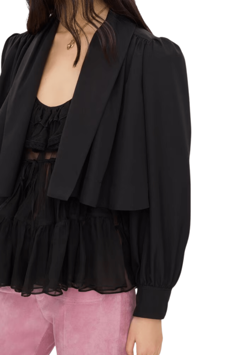 Chlo Jacket in Viscose Faille - Black