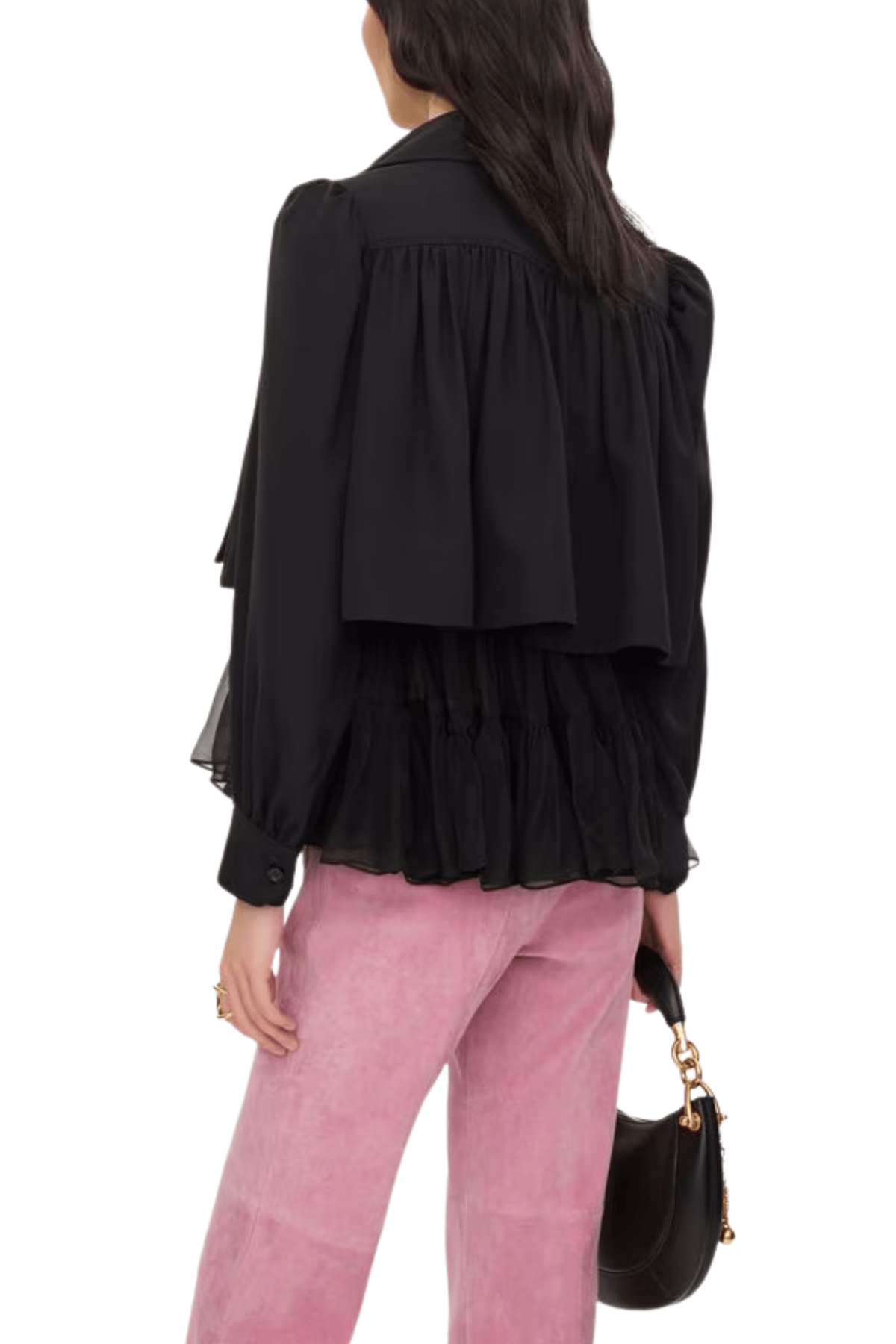 Chloé Jacket in Viscose Faille - Black - Image 5 of 7