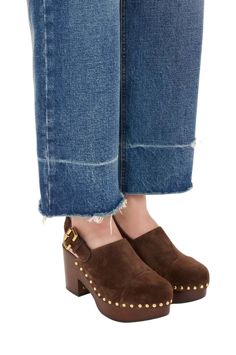 Chlo Jeannette Clogs - Chocolate Brown