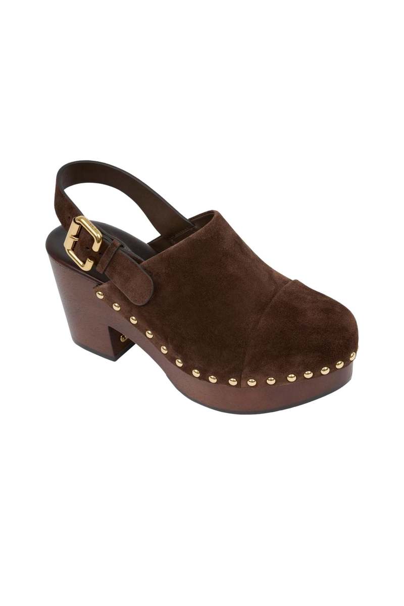Chlo Jeannette Clogs - Chocolate Brown