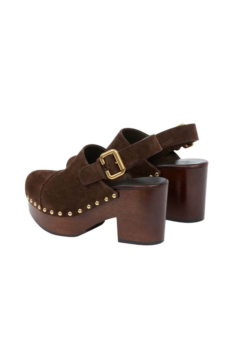 Chlo Jeannette Clogs - Chocolate Brown