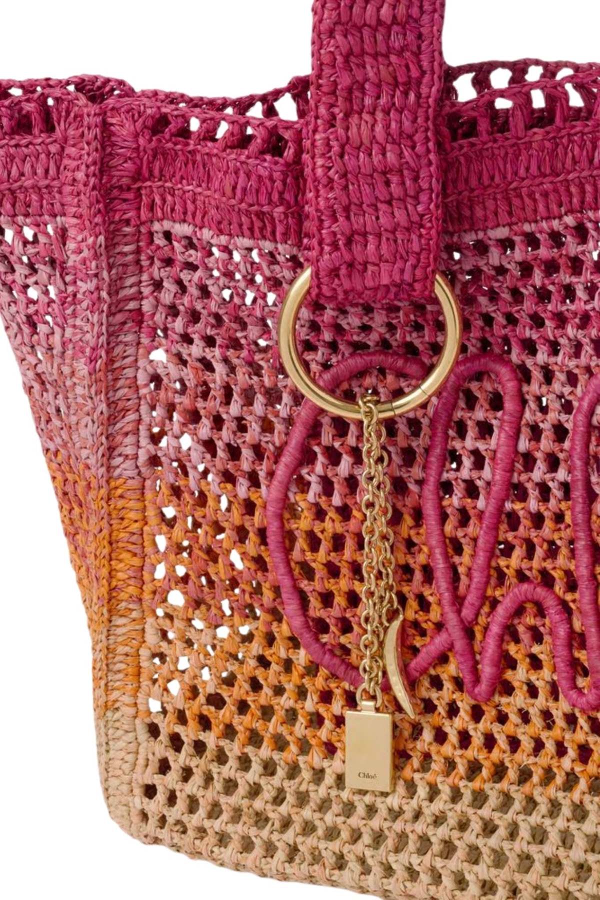 Chloé Summer Banana Tote - Multicolor Orange - Image 6 of 7