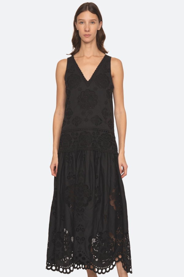 Sea NY Gardener Embroidery Maxi Dress
