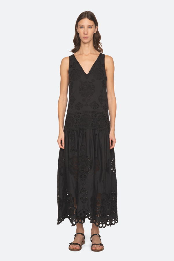 Sea NY Gardener Embroidery Maxi Dress