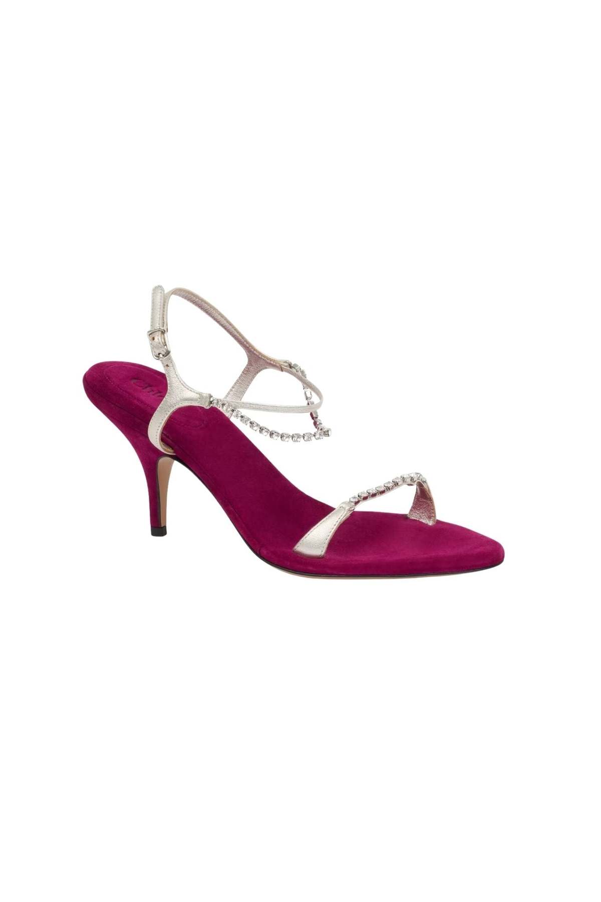 Chloé Zia Heeled Sandals - Wild Purple - Image 2 of 5