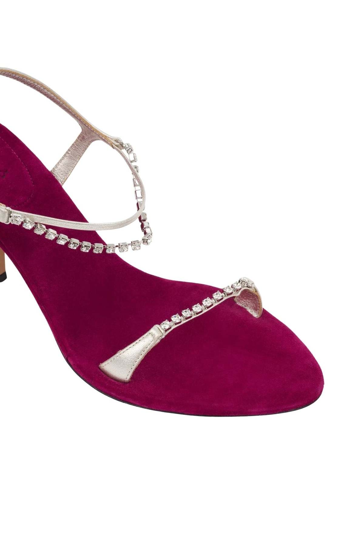 Chloé Zia Heeled Sandals - Wild Purple - Image 3 of 5