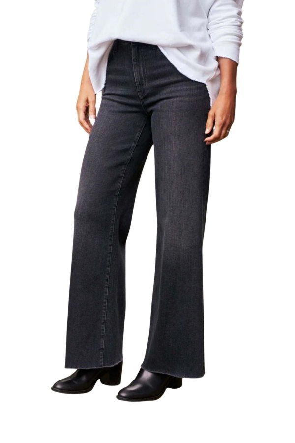 Frank & Eileen Long Gaucho Jeans - Washed Black