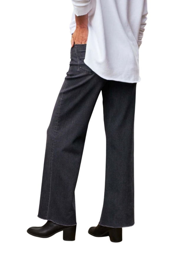 Frank & Eileen Long Gaucho Jeans - Washed Black