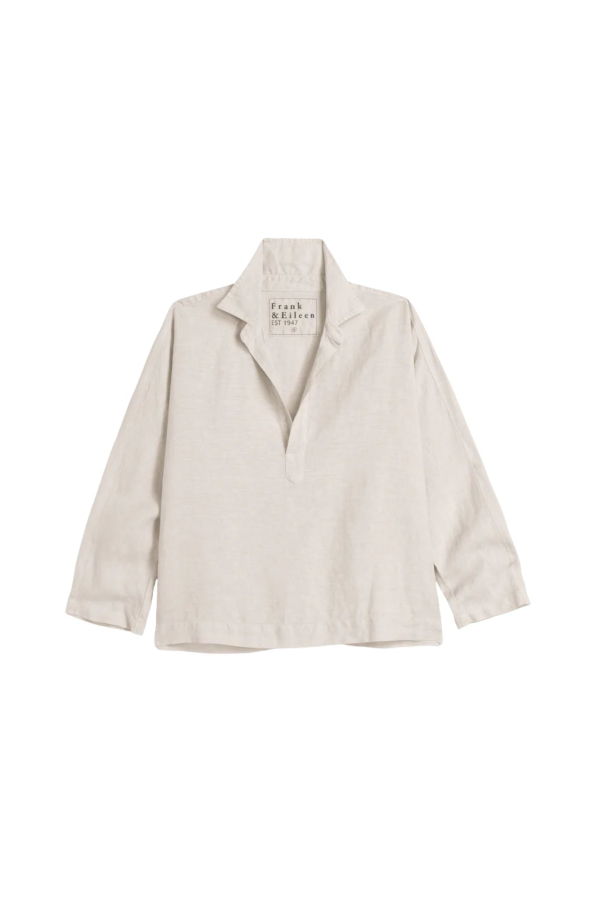 Frank & Eileen Gabi Popover Shirt Blouse - Sand
