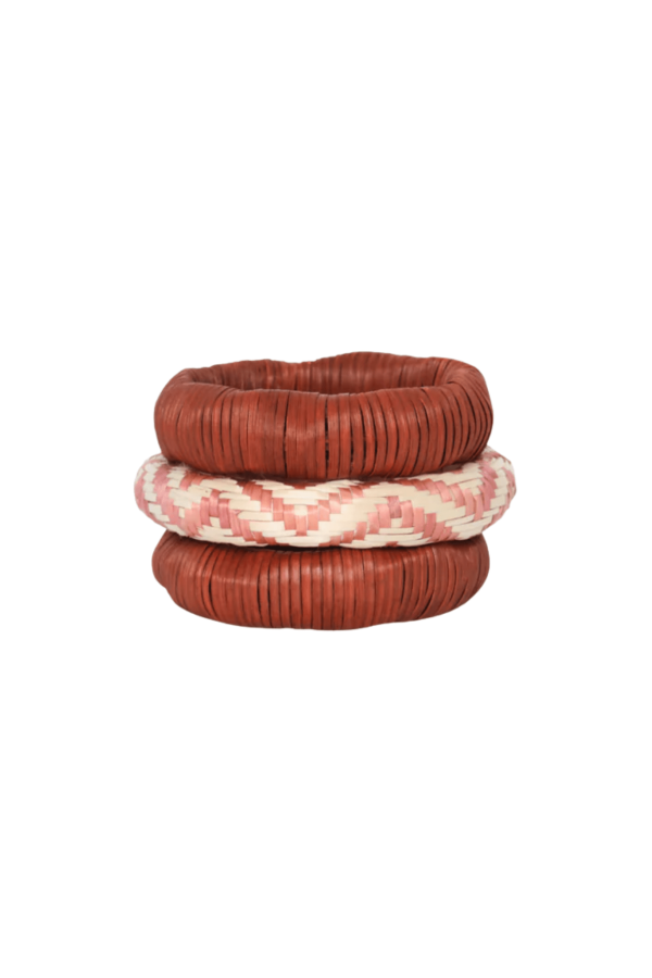JOHANNA ORTIZ Nomad Queen Bangles - Wine / Old Pink