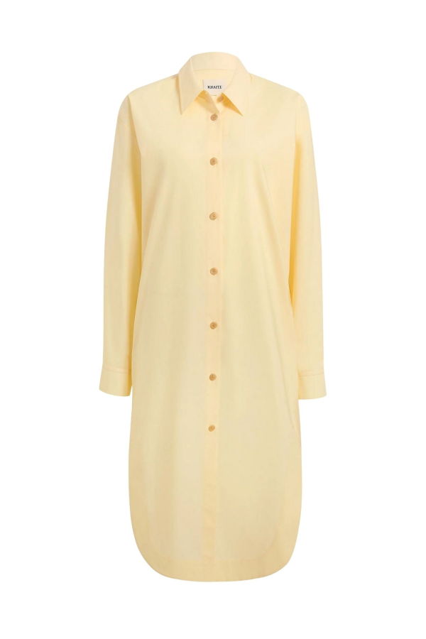 Khaite Gloria Dress - Pale Yellow