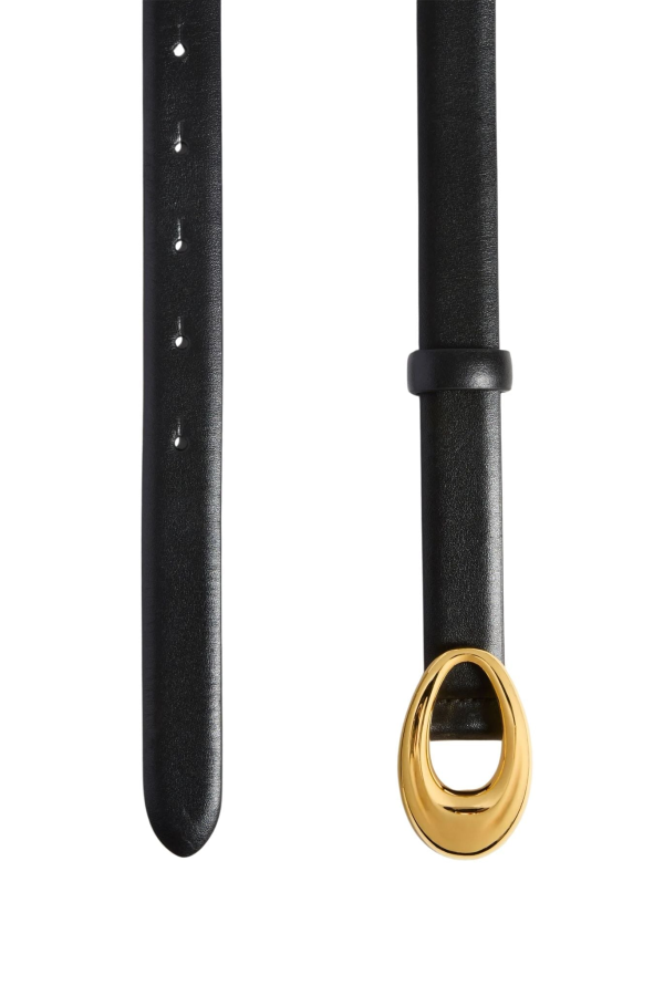 Khaite Olivia Belt Gold (20mm) - Black