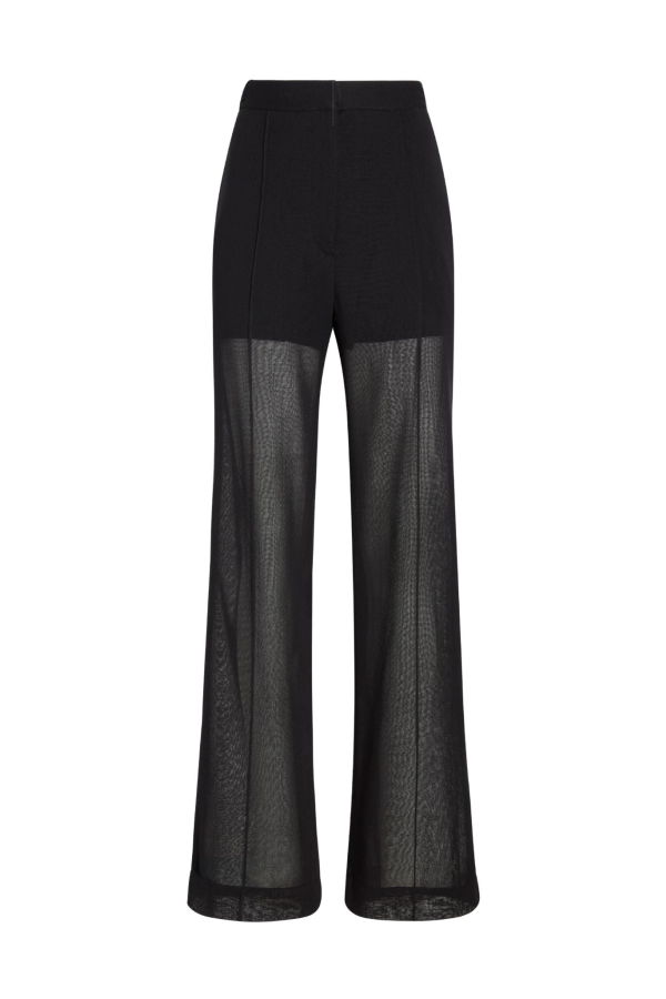 Proenza Schouler Eran Pant in Sheer Wool - Black 001