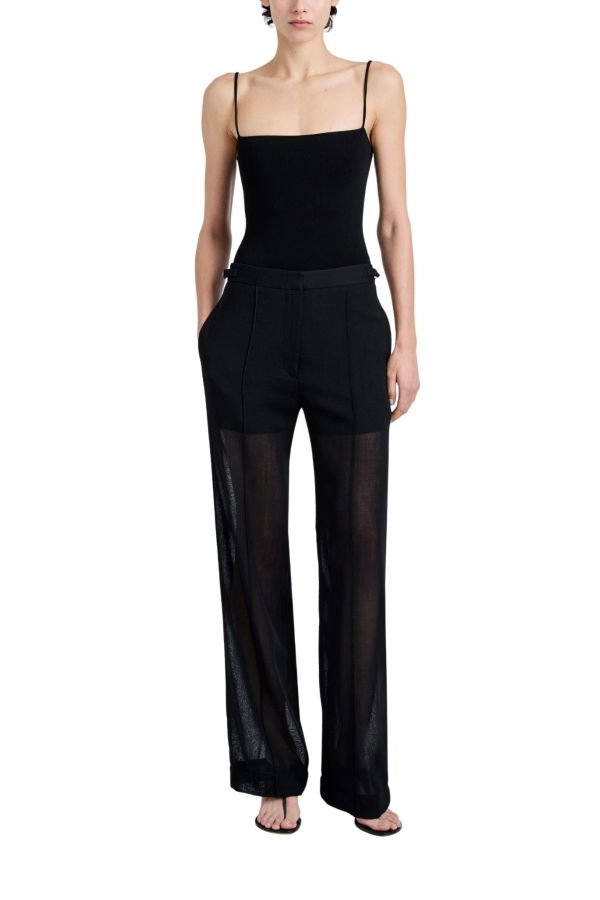 Proenza Schouler Eran Pant in Sheer Wool - Black 001