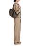 Proenza Schouler Large Ruched Tote in Suede and Braided Calf - Graphite 023 - Thumbnail 5