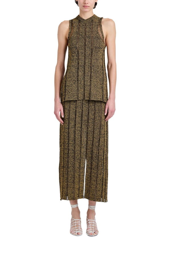 Proenza Schouler Maelle Top in Drop Needle Tweed - Black Multi 002