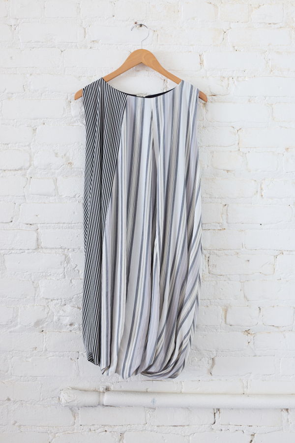 Baserange Bella Dress - Grey Stripe