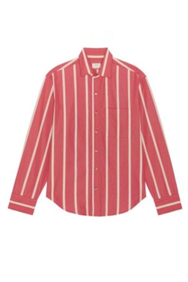 Donni. The Pop Stripe Shirt - Raspberry